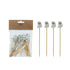 Packaged ghost-themed bamboo skewers with a clear plastic window on a white background.
