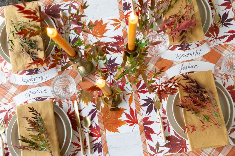 A fall themed tablescape. 