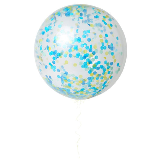 Giant Blue Confetti Balloons
