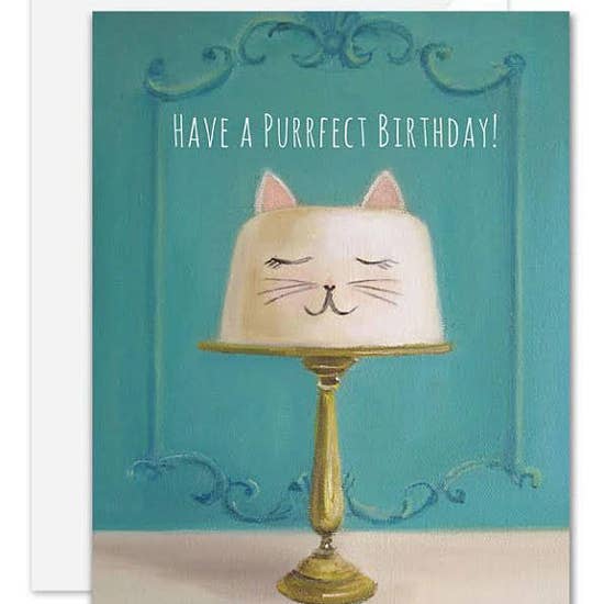 Own a Purrfect Birthday Card by Janet Hill - the perfect birthday card.