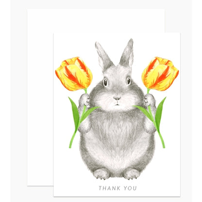 Bunny with Tulips Set of 6 Cards