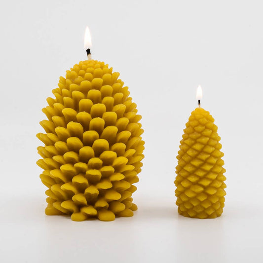 Beeswax Pine Cone Candles