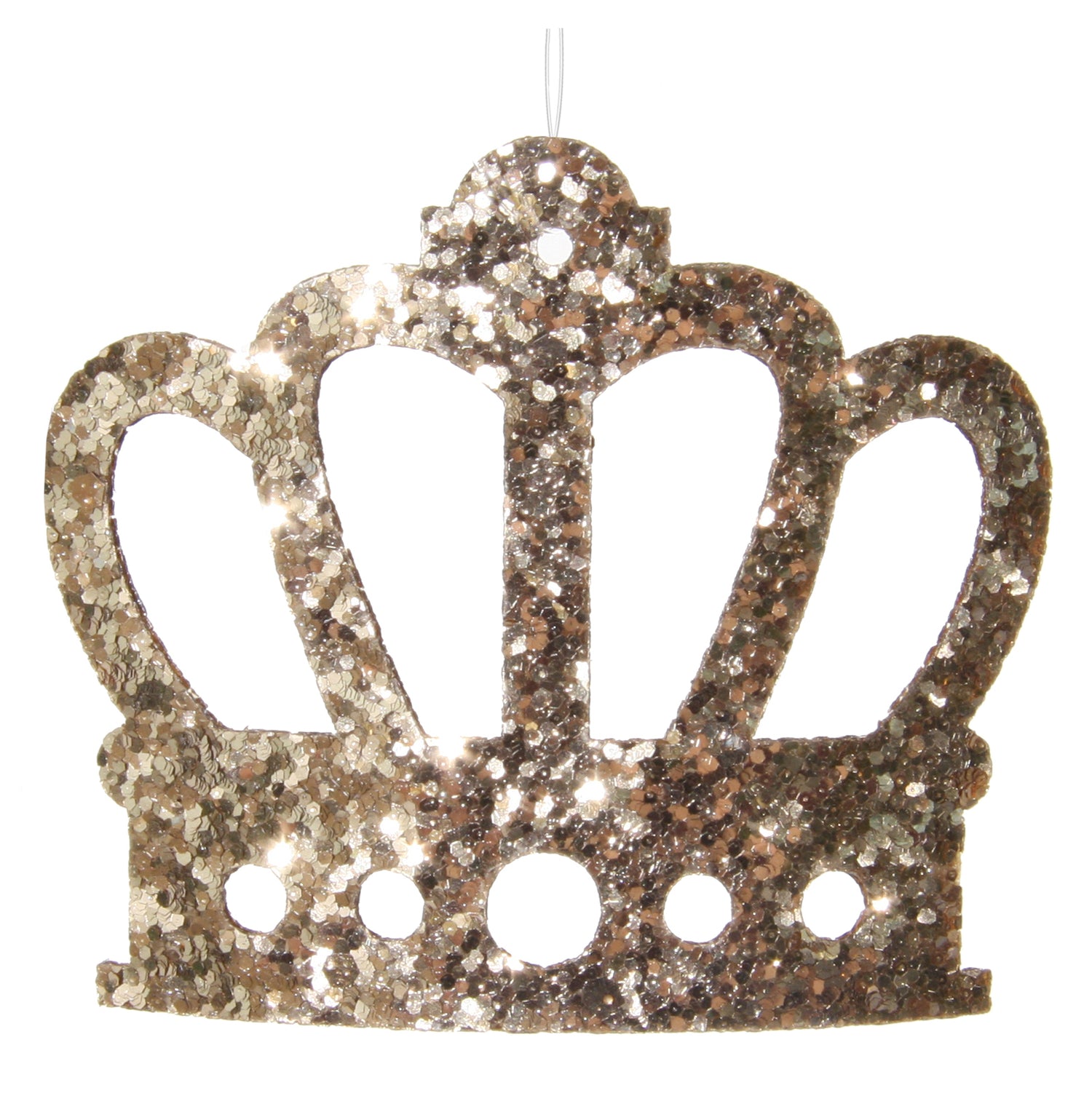 Gold Glitter Crown Ornament