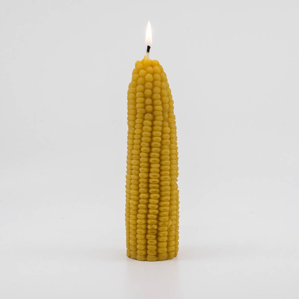 Beeswax Corncob Candle