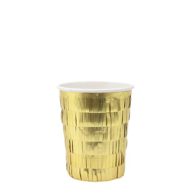 Gold Fringed Party Cup