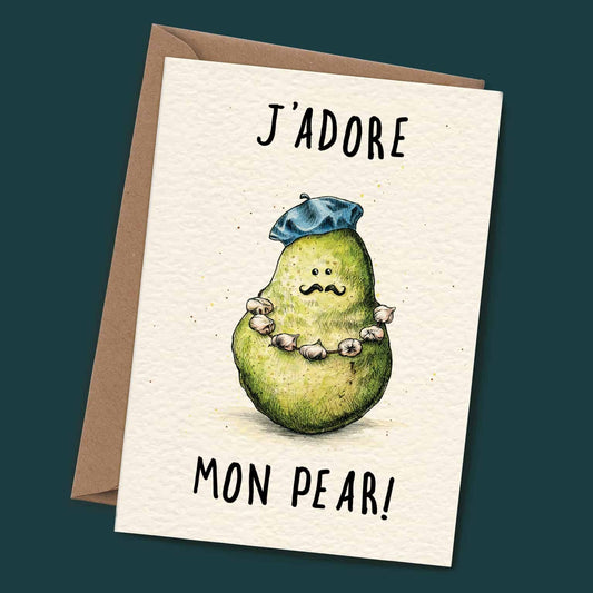 J'adore Mon Pear Father's Day Card