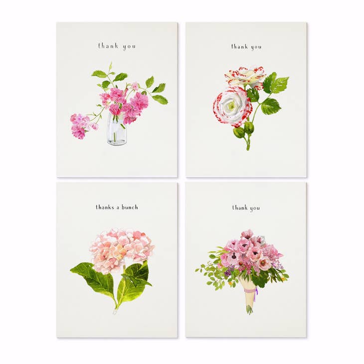 Thanks a Lot Flowers, Set of 8 Cards