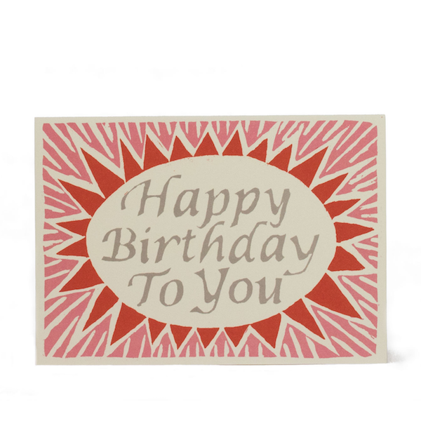 Pink &amp; Red Happy Birthday to You Card