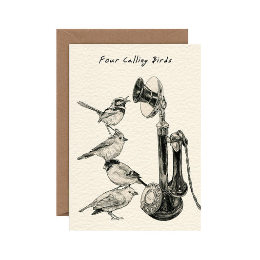 Four Calling Birds Card