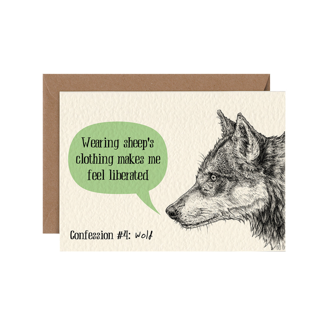 Wolf Creature Confession Card