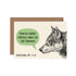 A Wolf Creature Confession Card featuring a wolf and a speech bubble, perfect for surprising your friend, by Hester & Cook.