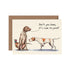 Design a Hester & Cook greeting card featuring two pointers and a rooster called the "Don&