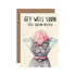 Wish them well with a Get Well Soon Cat Card made from quality card stock by Hester & Cook.