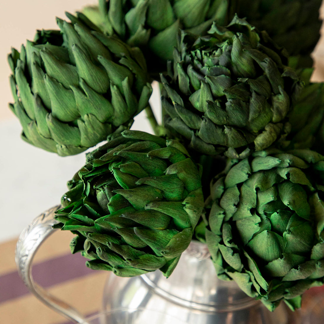 Close up of Dried Green Artichokes