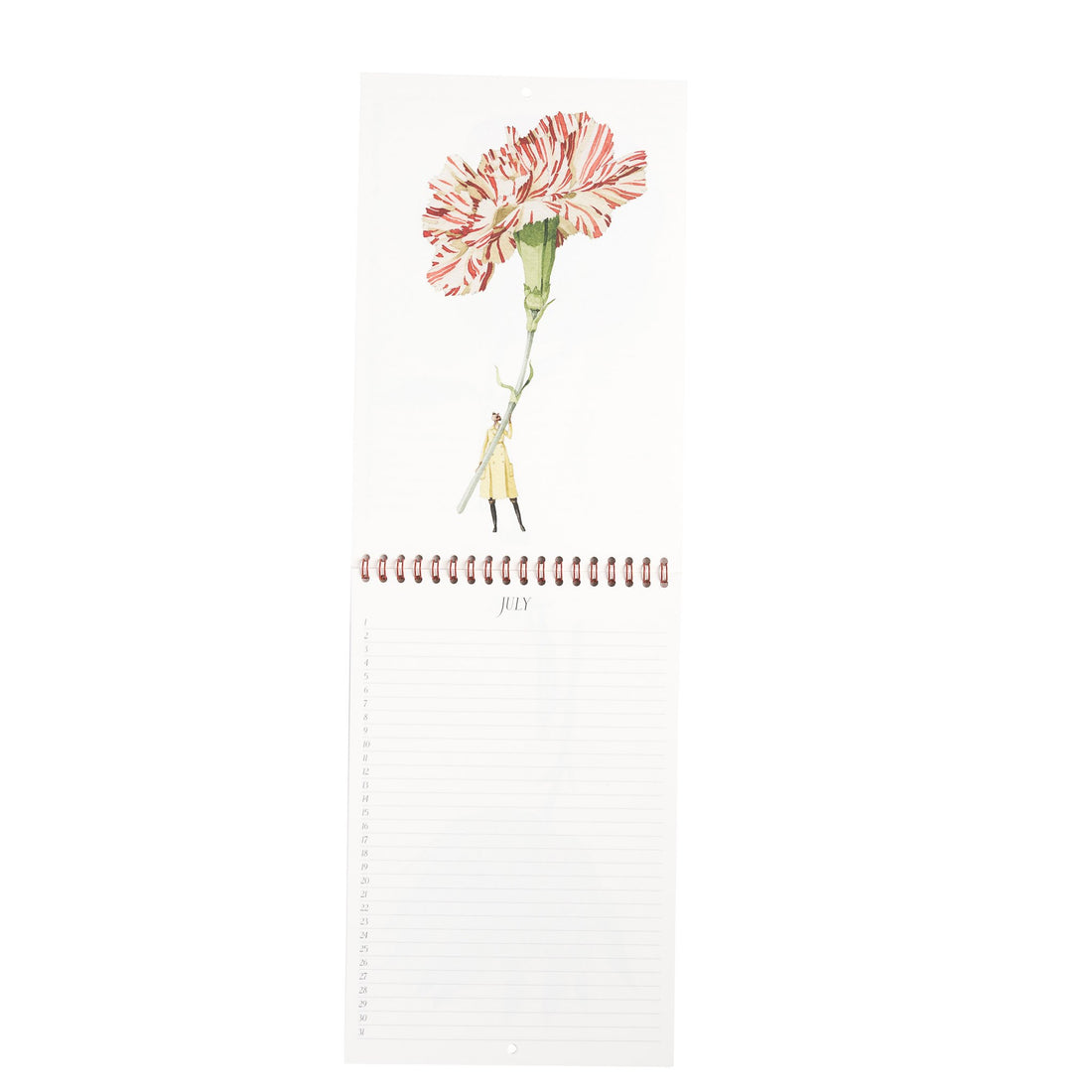 A perpetual In Bloom Birthday Calendar with an illustration of a flower from the In Bloom collection by Hester &amp; Cook.