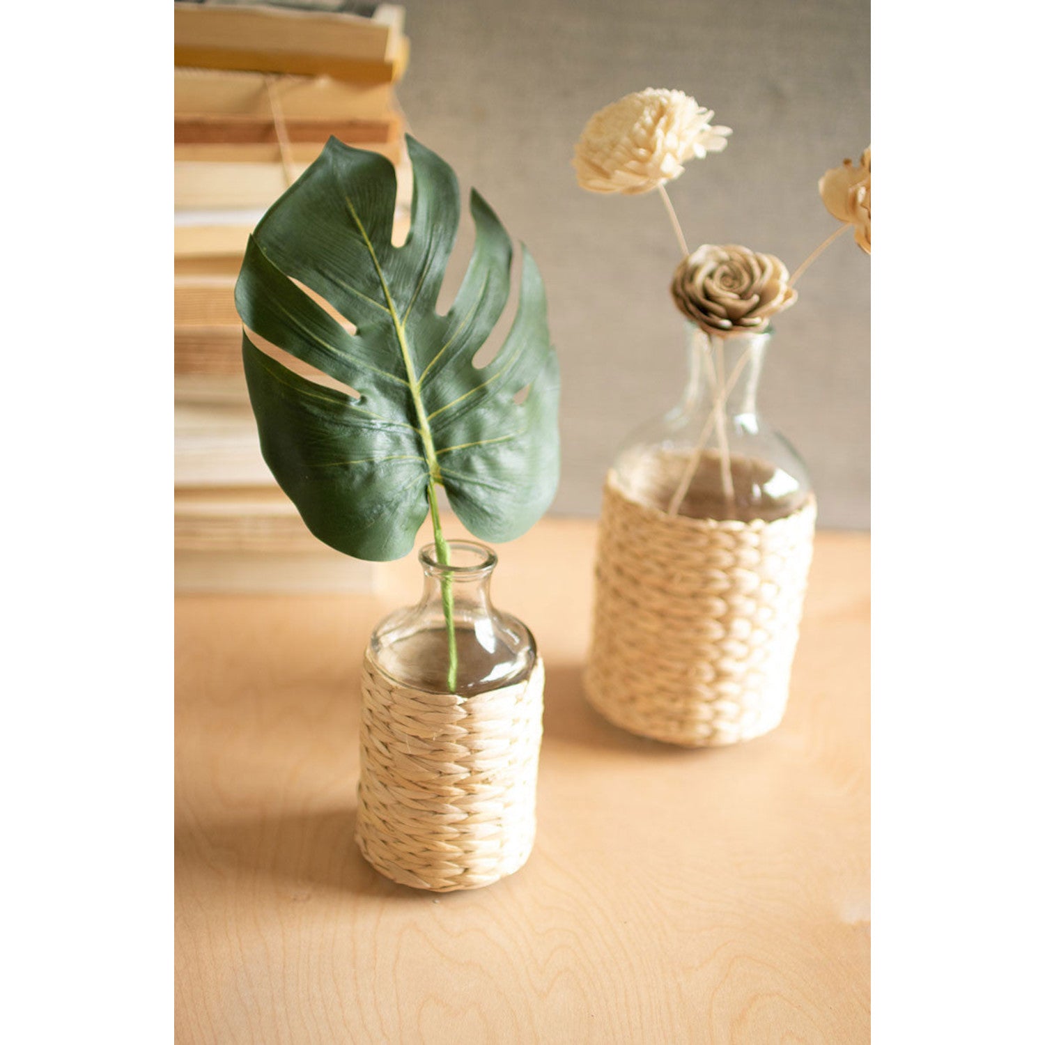 Seagrass Wrapped Vases, Sets of 2