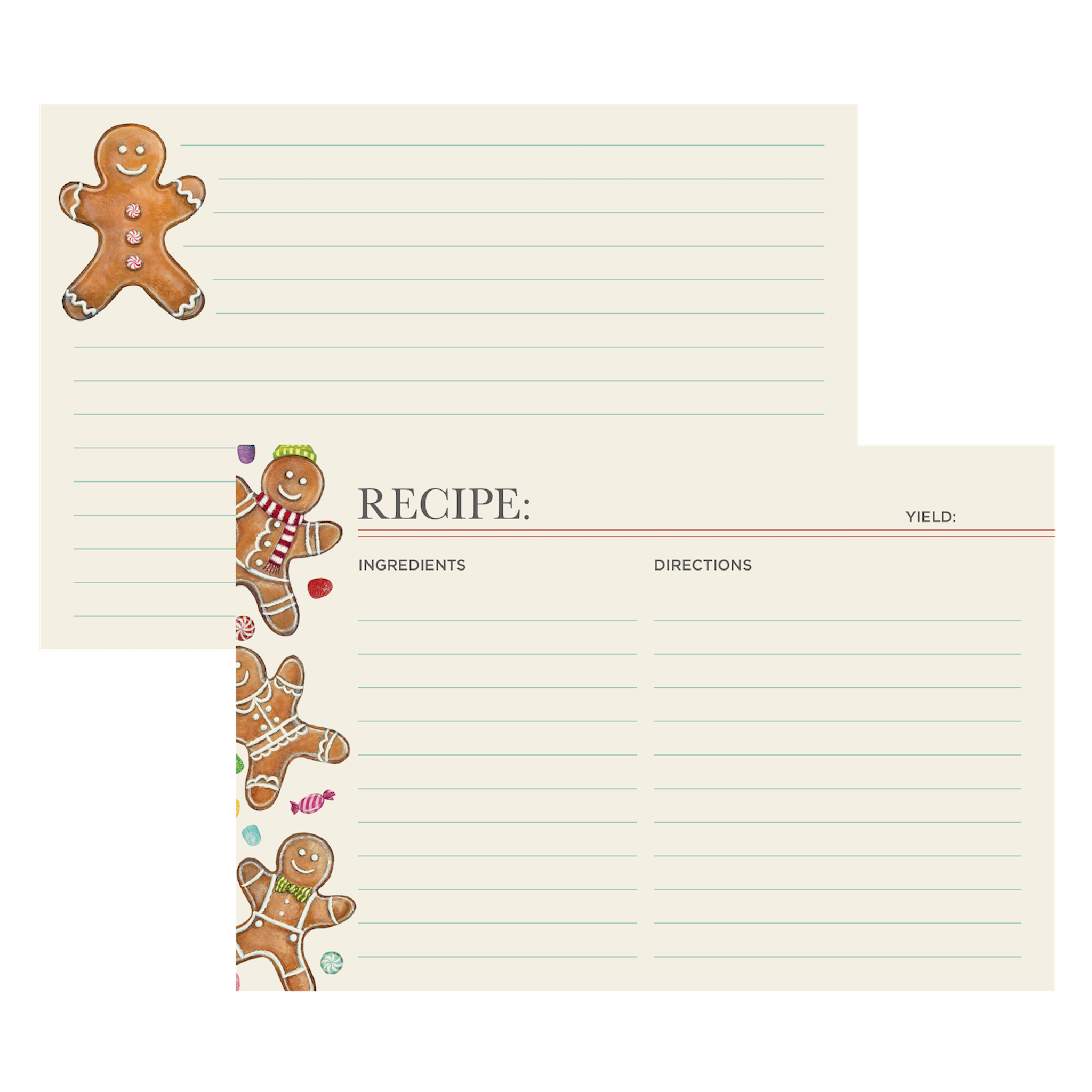 gingerbread man recipe card – hester & cook