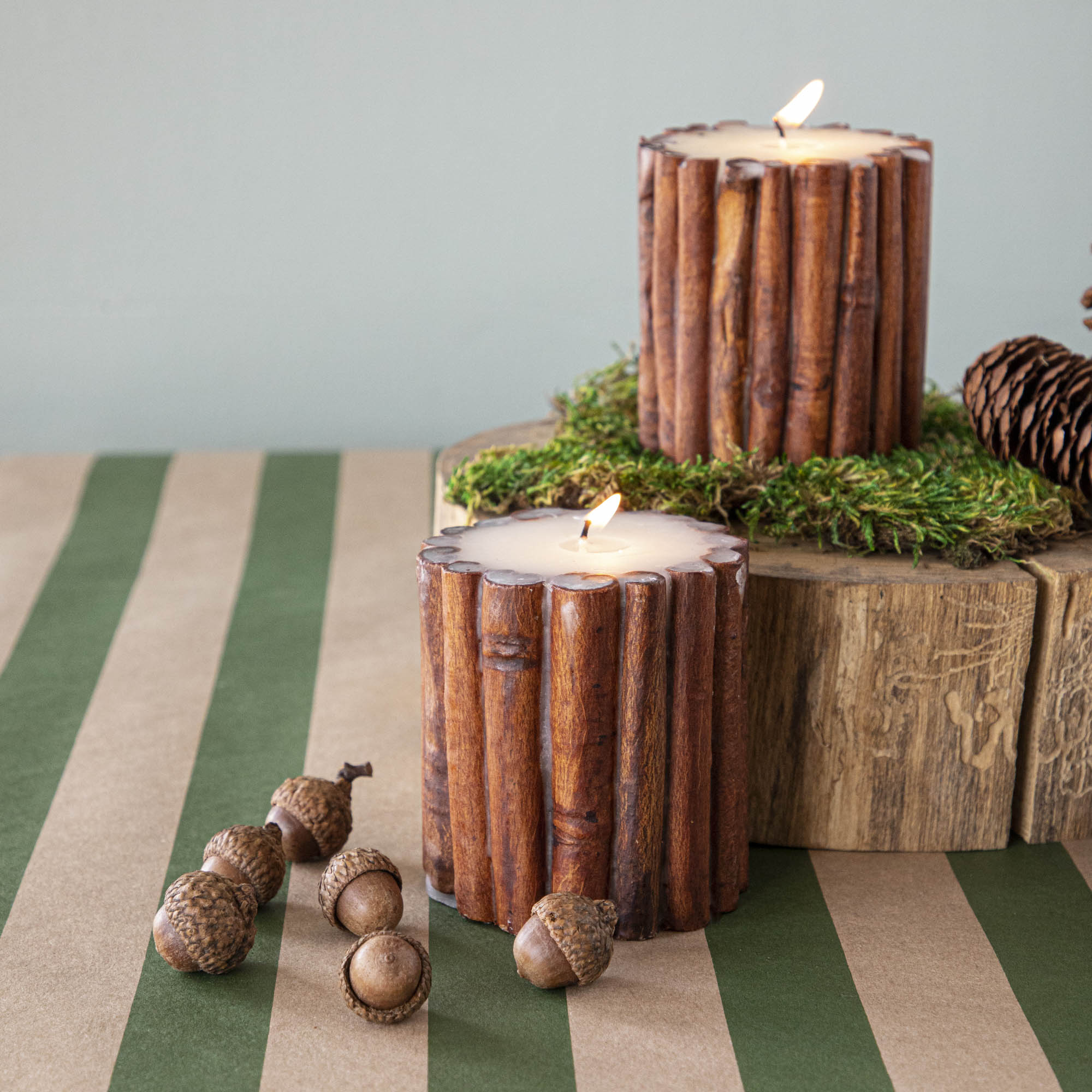 Cinnamon Stick Scented Pillar Candles