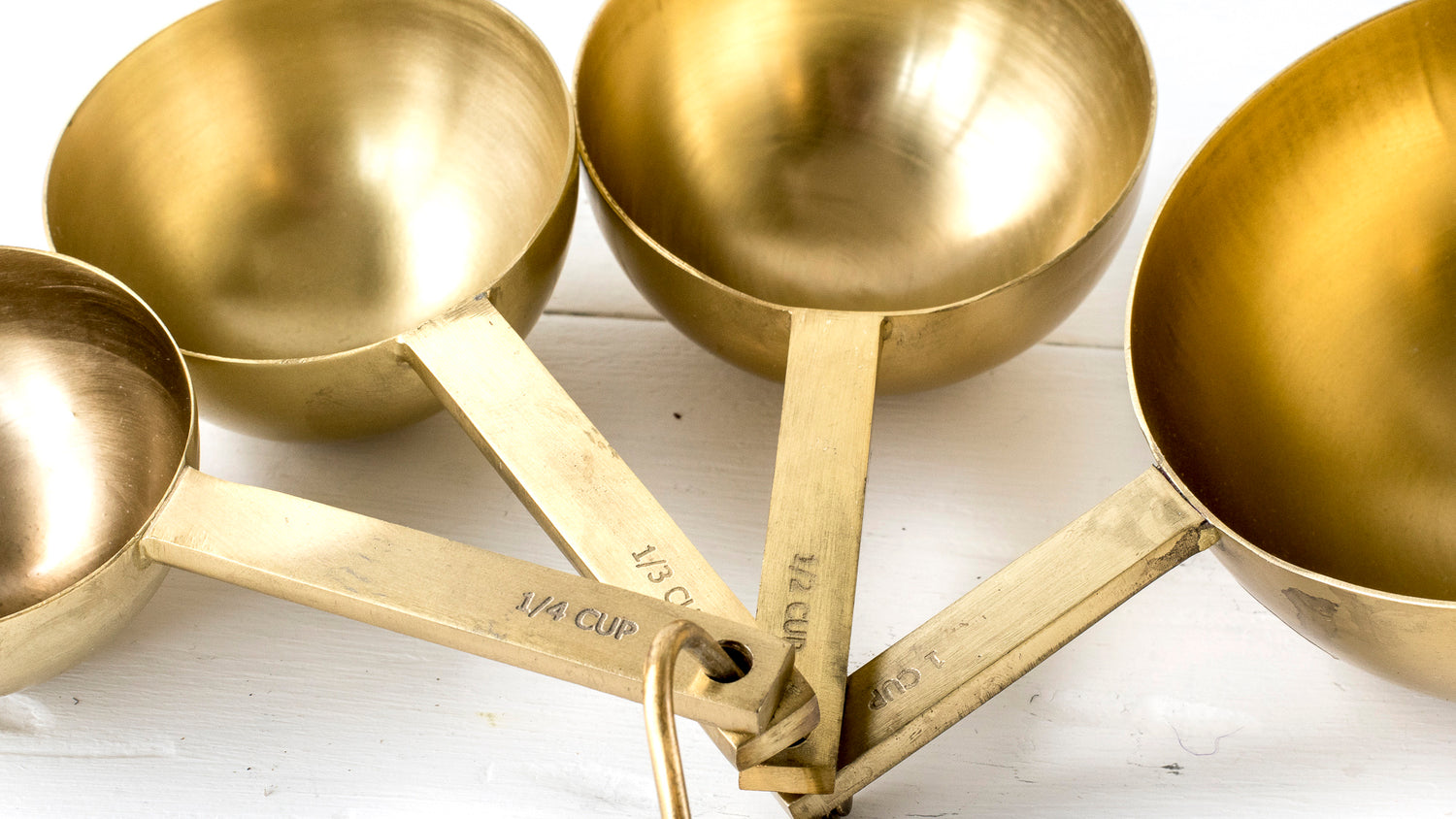 Vintage European Brass Measuring Cups -  New Zealand
