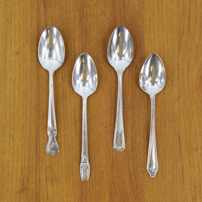 Vintage Silver-Plate Tablespoon Set of Four