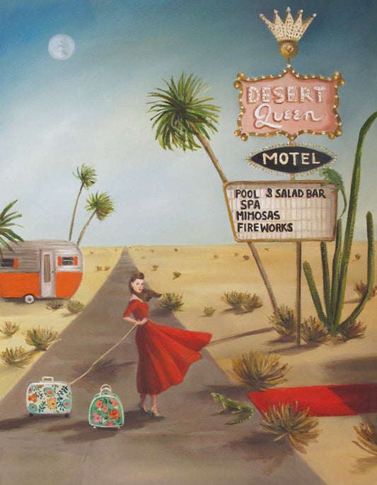 Desert Queen Motel Small Art Print