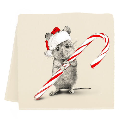 Santa Mouse #2 Tea Towel