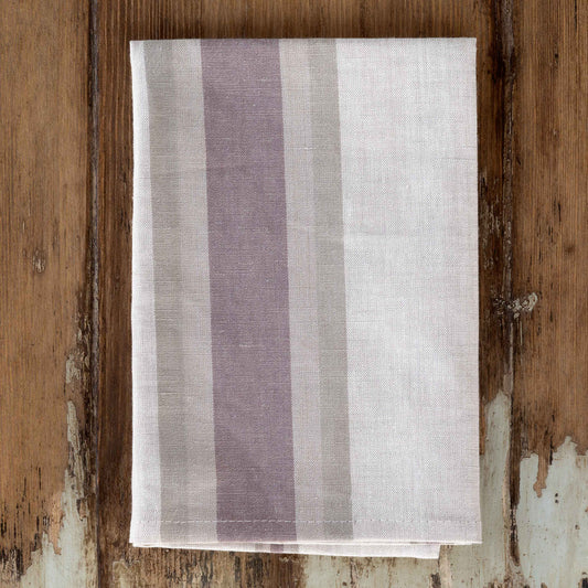 Dusty Aubergine Striped Cloth Napkin