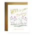 A Good Juju Ink Herd Birthday Card featuring a hand illustrated illustration of sheep in party hats with the pun "herd it&