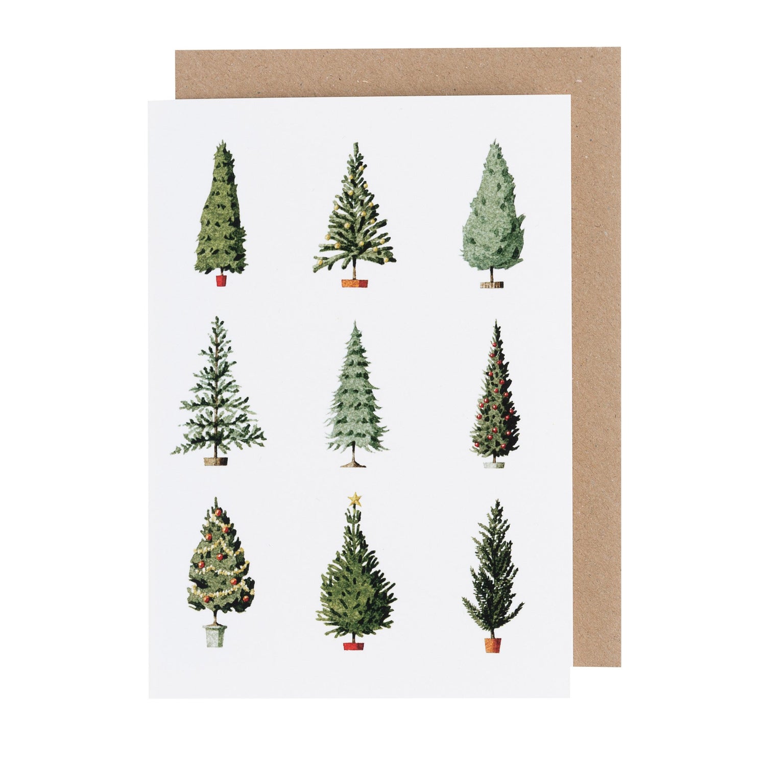 Christmas Trees Greeting Card