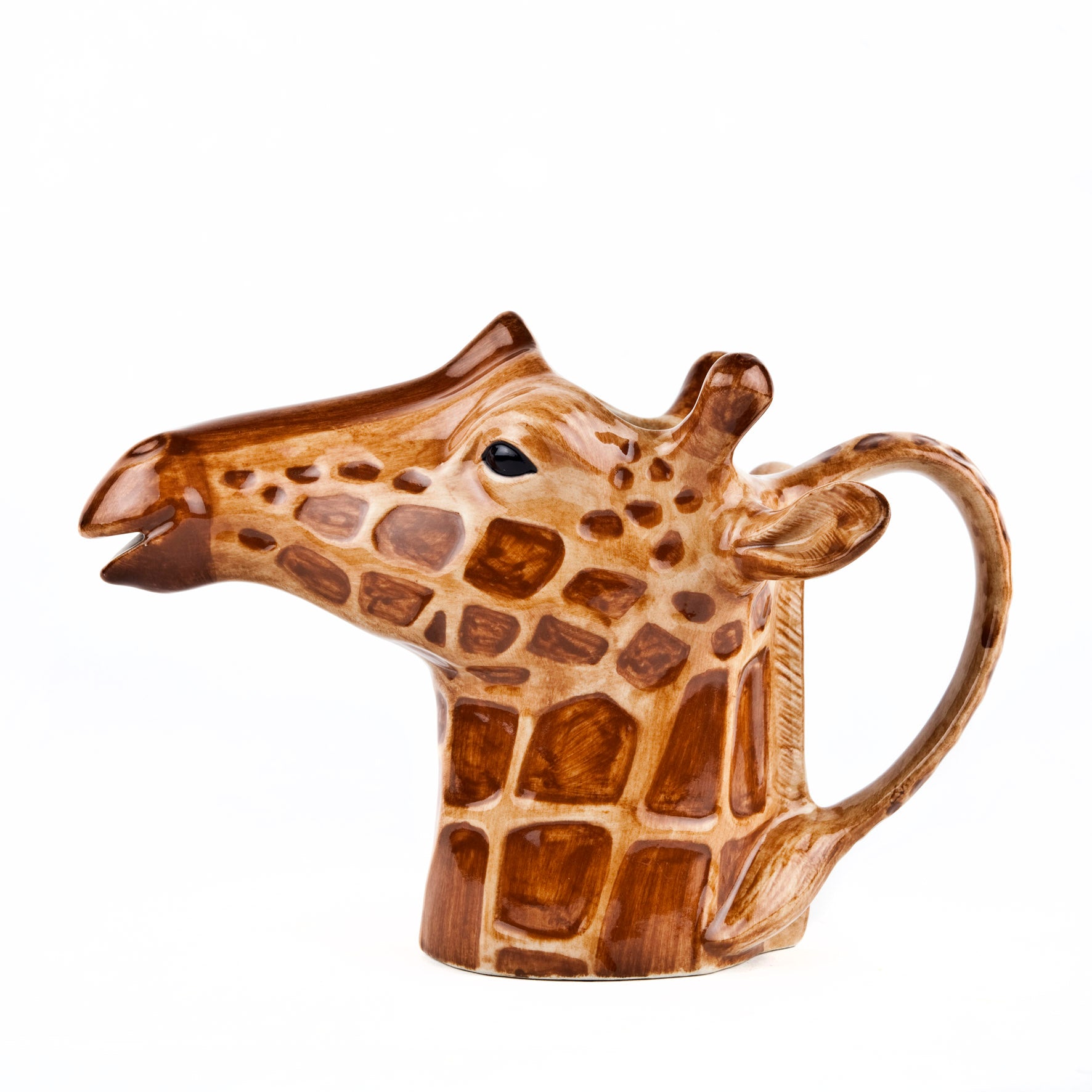 A quirky Quail Giraffe Ceramic mug on a white background.