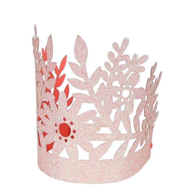 Pink Glitter Crowns