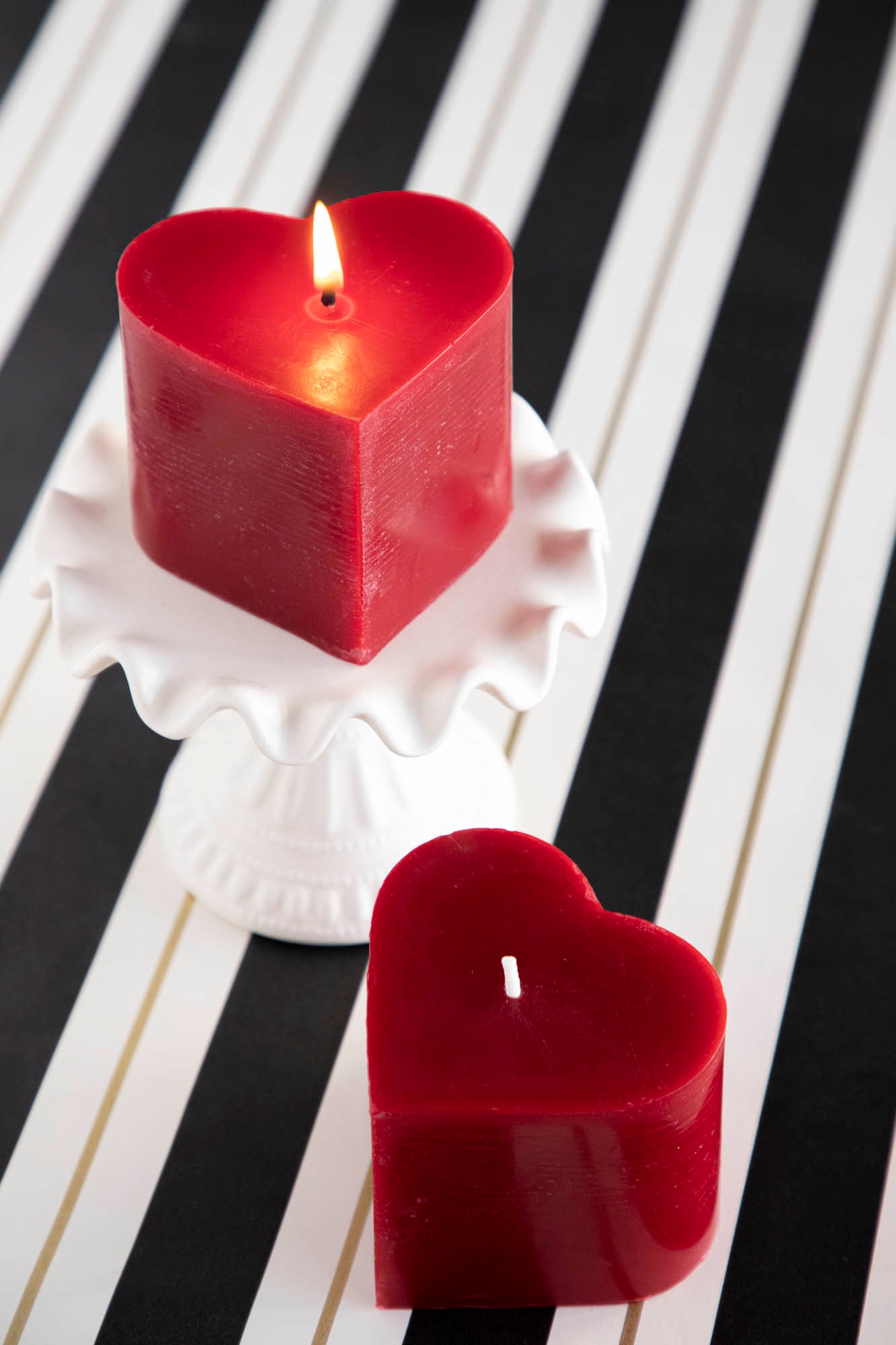 100% pure beeswax heart shaped candle-large 4 heart candle