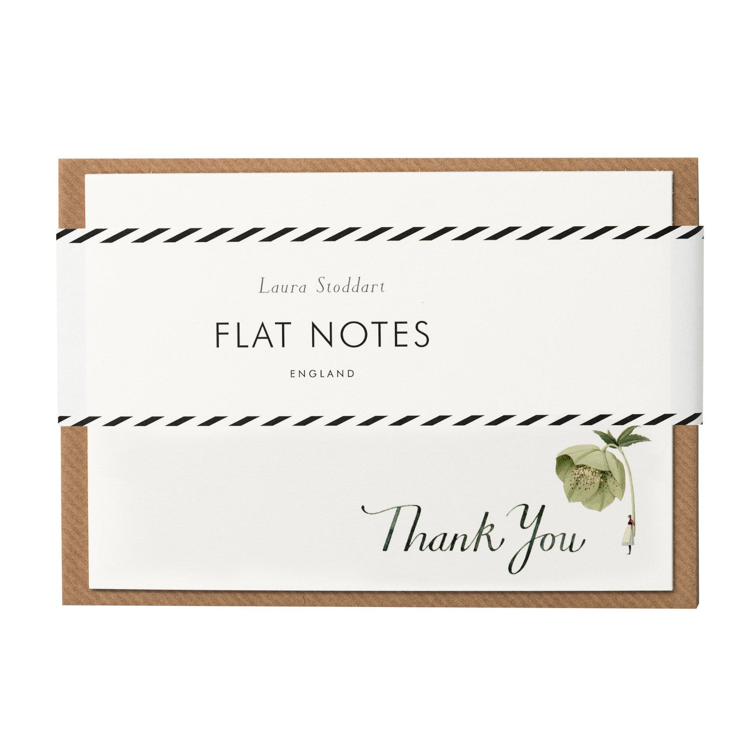 In Bloom Green Thank You Hellebore Flat Notes