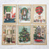 A set of six different Christmas cards illustrated by Janet Hill for Hester & Cook.