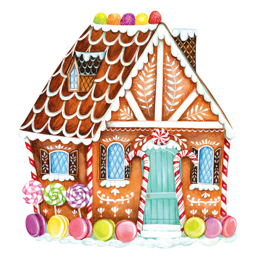 Die-Cut Gingerbread House Placemat