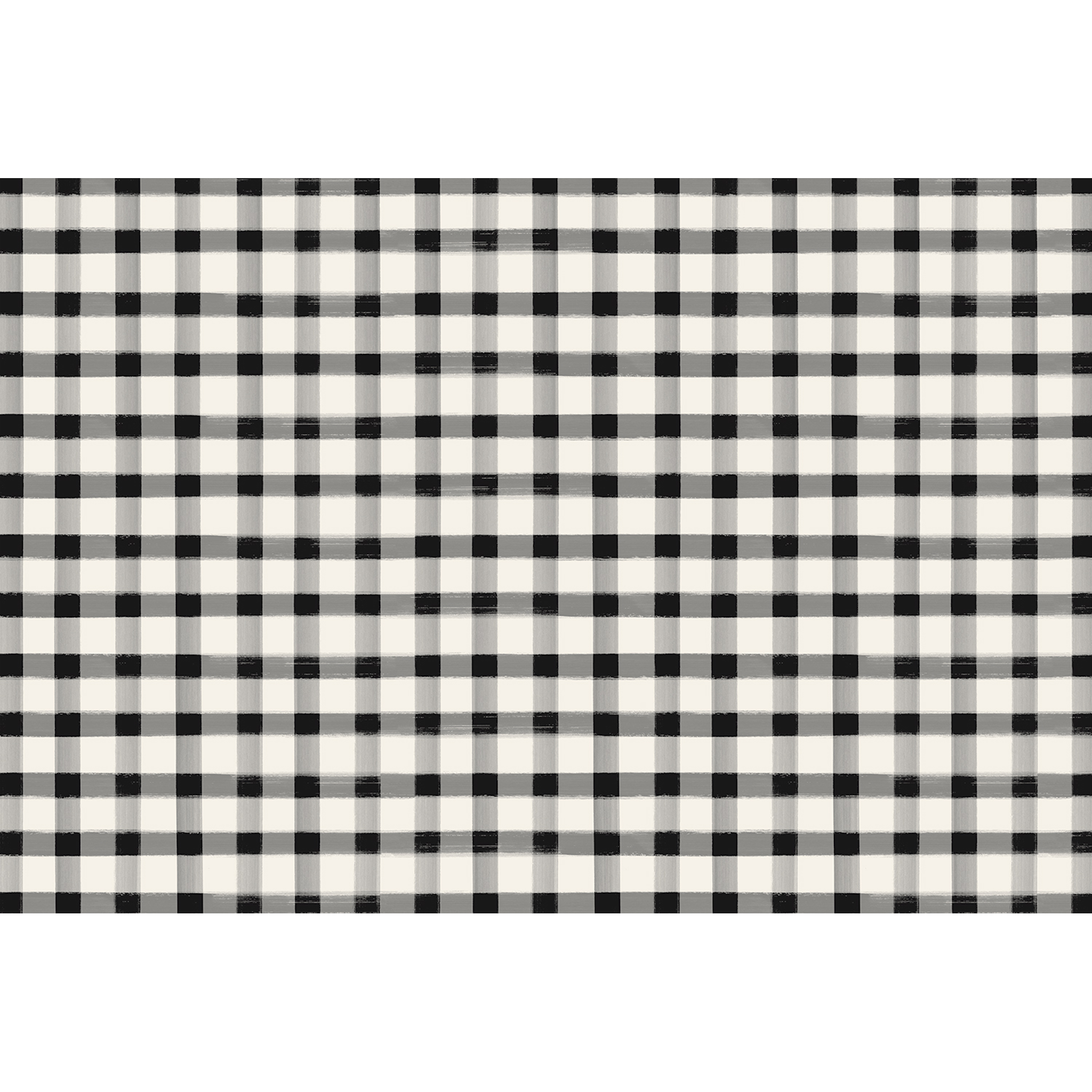 A black painted check paper placemat from Hester &amp; Cook that adds an elegant touch to any tablescape.