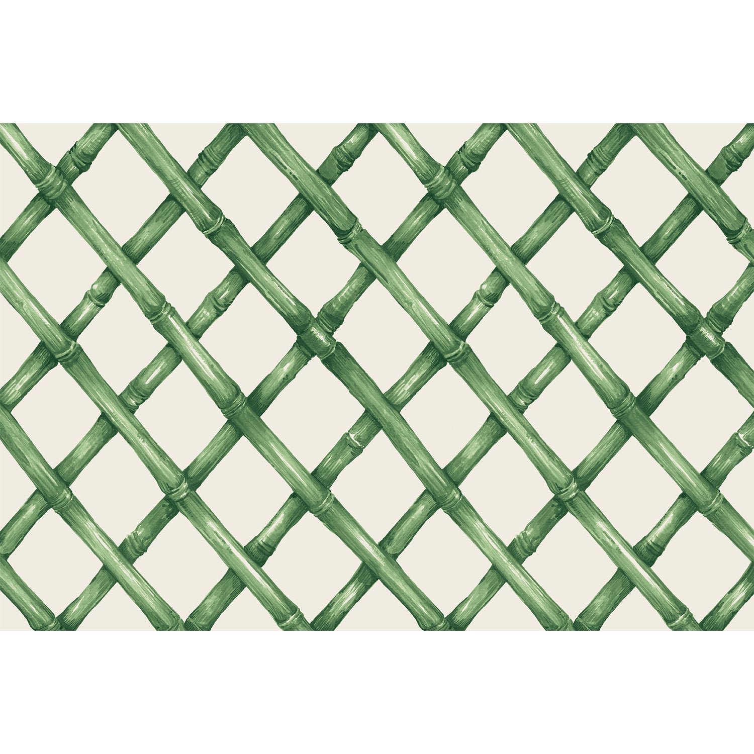 A Green Lattice Placemat by Hester &amp; Cook on a white background.