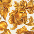 A Gold Flora Napkin by Hester & Cook, with a gold floral design on a white background, perfect for table settings at parties.