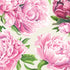 Peony Napkins by Hester & Cook on a beige background featuring pink peonies.