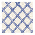 A Hester & Cook Blue Lattice pattern on a cocktail napkin.