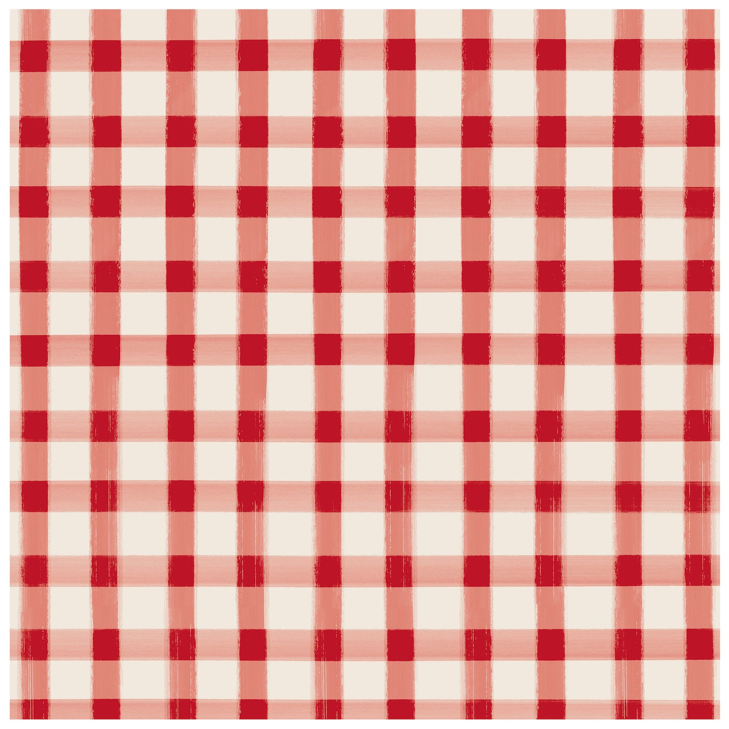 A vibrant red and white gingham tablecloth, perfect for summer festivities or any occasion that calls for a touch of classic charm. Pair it with Hester &amp; Cook&