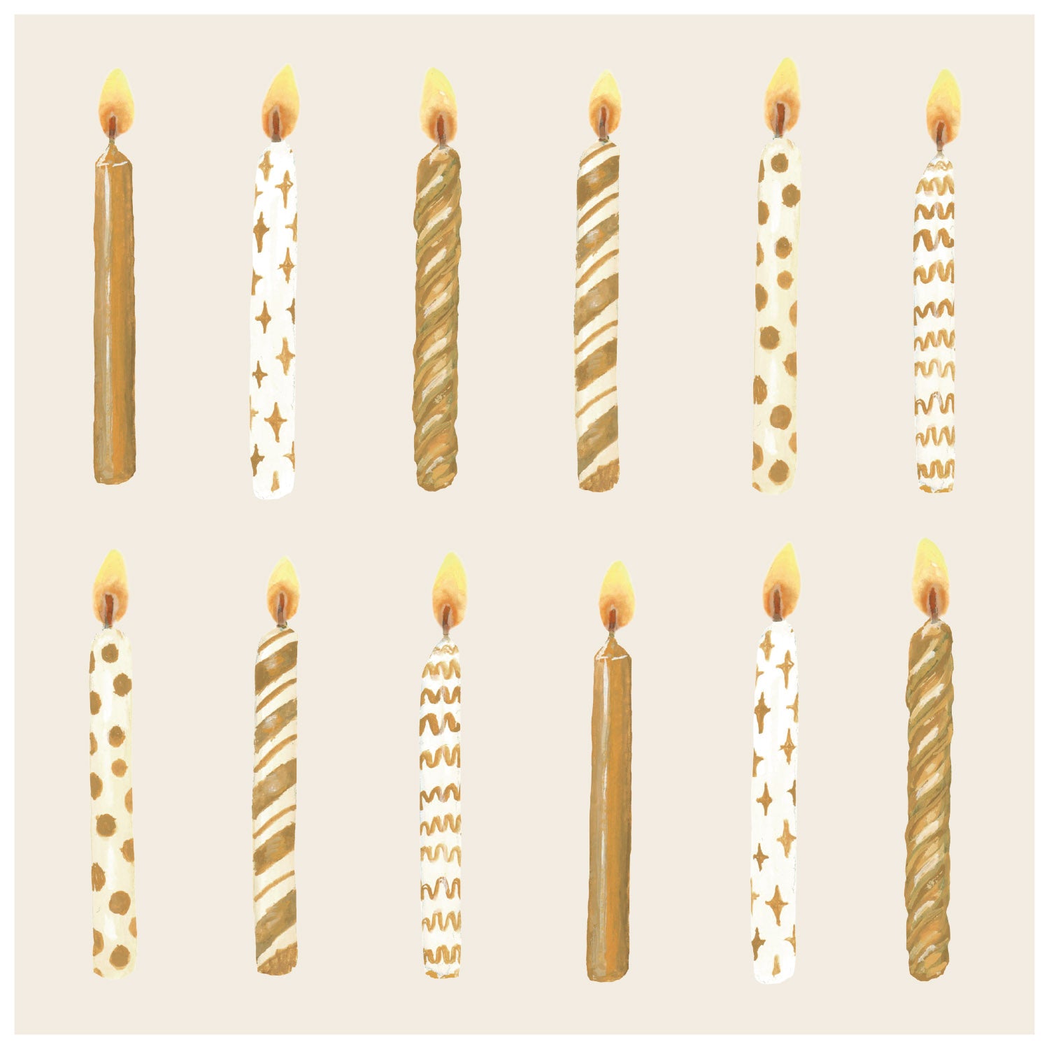Gold Candles Napkins