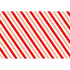 A placemat with red & white candy stripes on it by Hester & Cook.