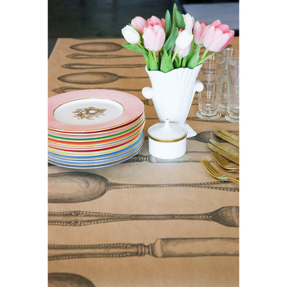 The Cutlery on Kraft Runner under an elegant table setting.