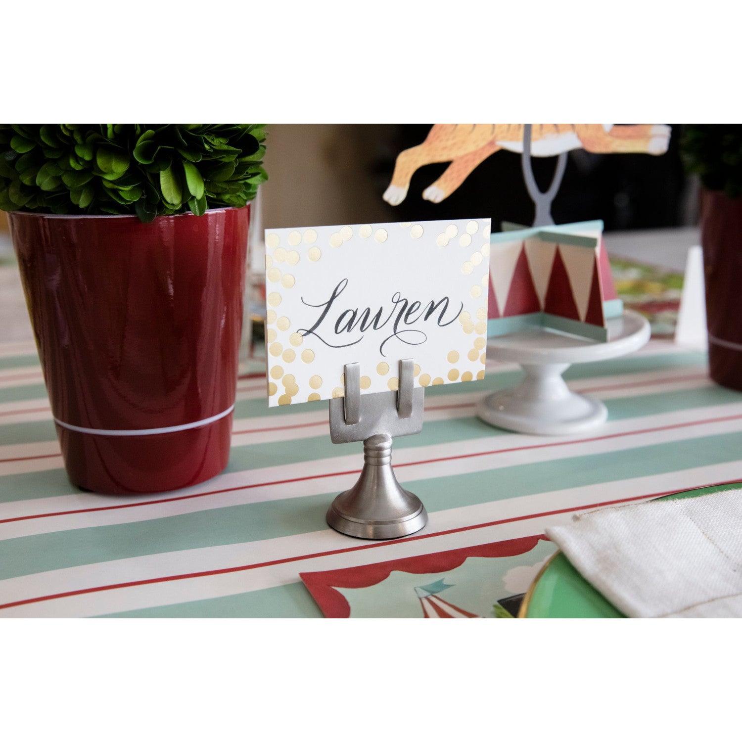 Silver place on sale card holders