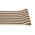 A paper roll with thick dark brown and kraft stripes running down the length.