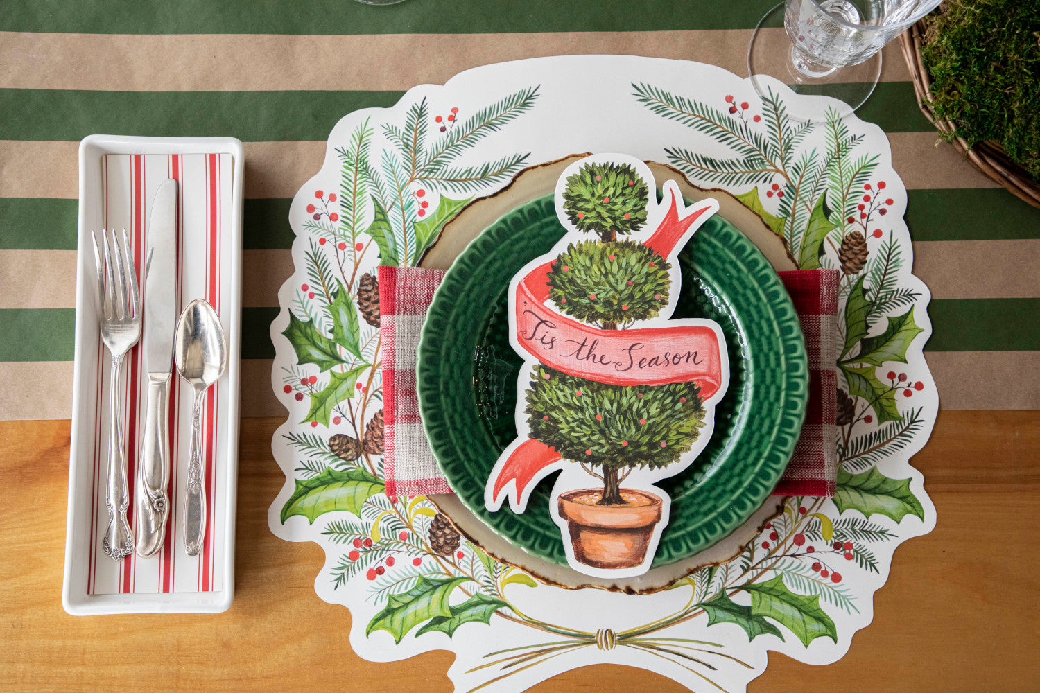 Die-cut Christmas Sprigs Placemat – Hester & Cook
