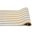 A beige and white striped Kraft White Classic Stripe Runner, perfect for entertaining guests, made by Hester & Cook.