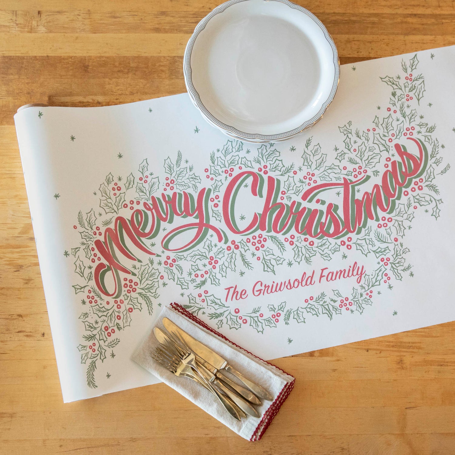 Merry Christmas Personalized Runner