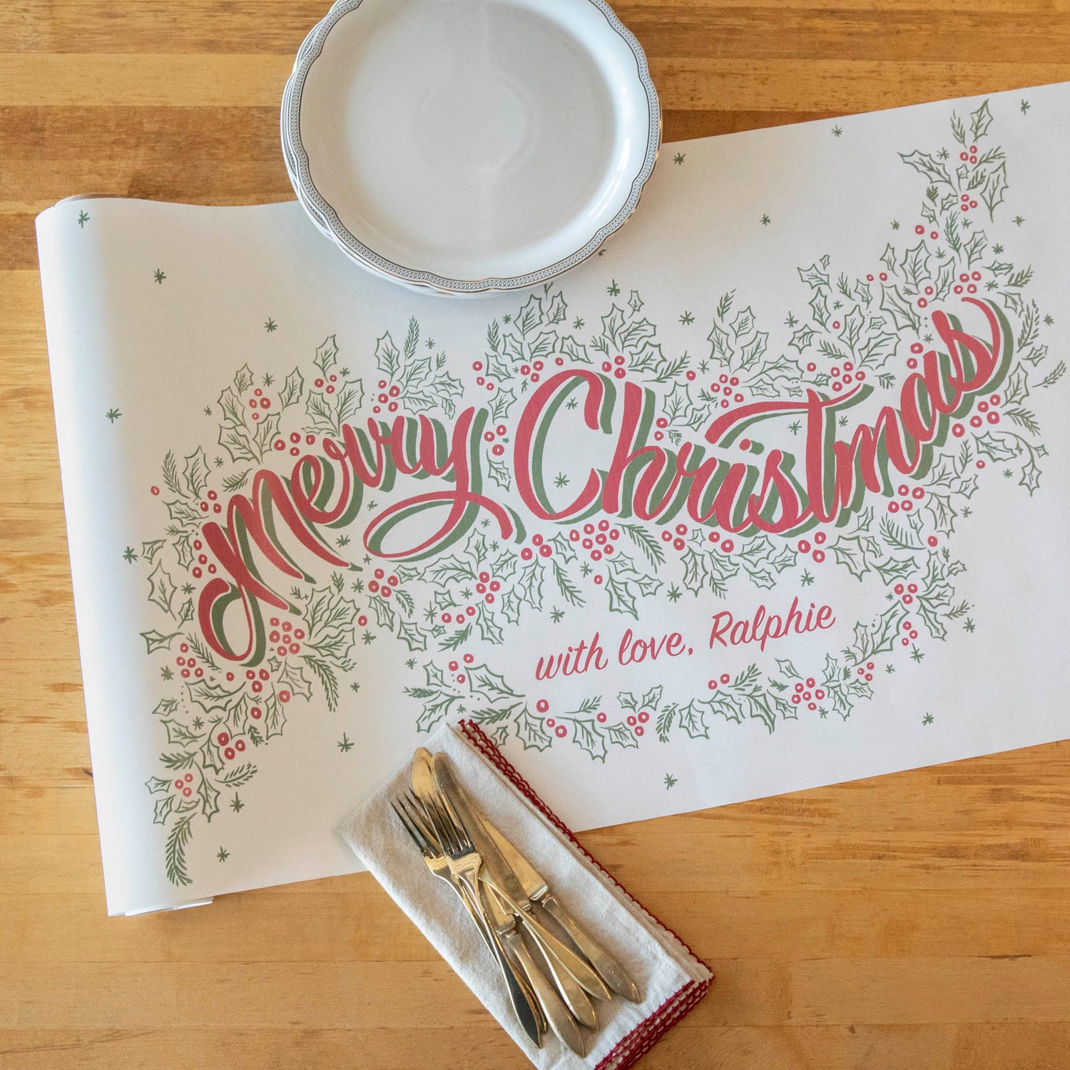 Merry Christmas Personalized Runner
